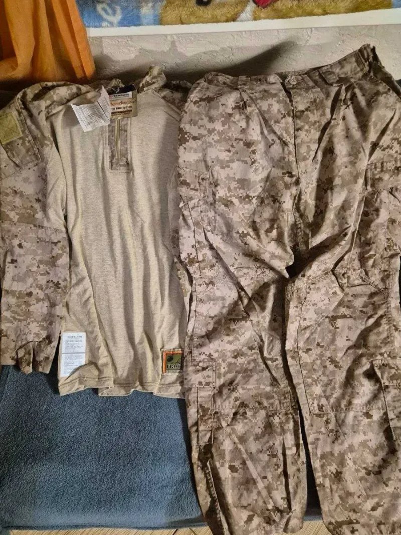 Комплект USMC FROG вогнестійка уніформа (MARPAT Desert) Сорочка та Штани SR/MR — фото 2