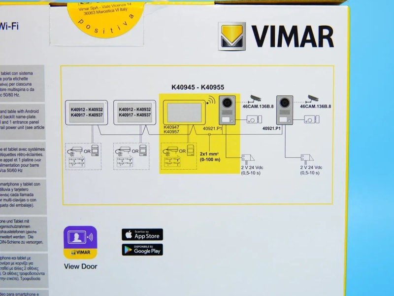 Комплект видеодомофона VIMAR K40915 для односемейного дома с 7-дюймовы — фото 4