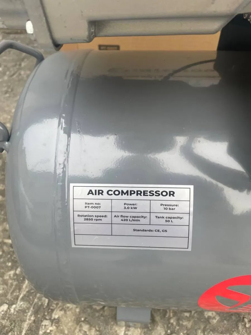 Компресор INTERTOOL PT-0007 50 л, 3,0 кВт, 220 В, 10 атм, 420 л/мин — фото 6