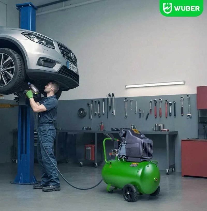 Компресор масляний Wuber 50 л 227 л/хв 8 бар компрессор воздушный ‼️ повітряний автомобільний для фарбування електричний воздушный электрический — фото 2
