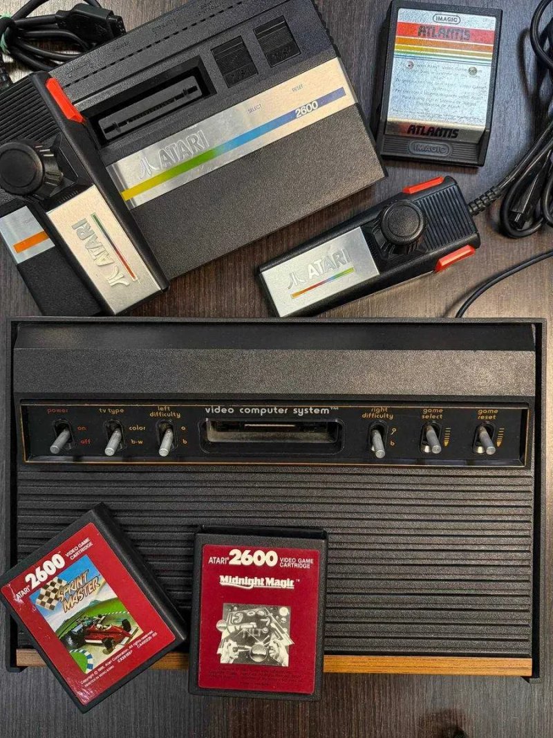 Консоль Atari 2600 Jr. Long Rainbow AV Mod Б/У Оригінальні Приставки Атарі — фото 5