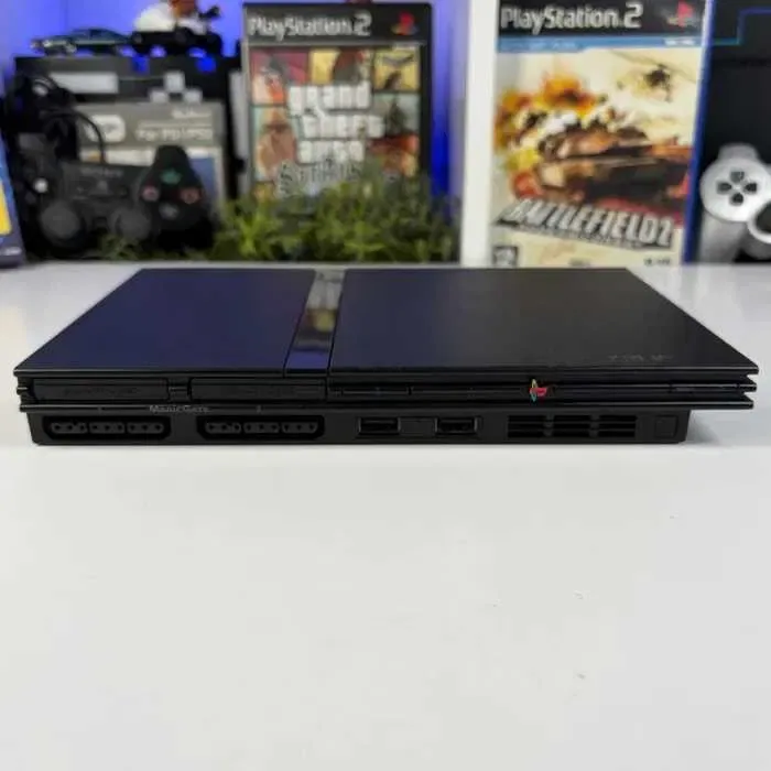 Консоль Sony PlayStation 2 Slim SCPH-7xxx Free MC Boot 16GB Б/У Приставка Плейстейшен 2 Слім Фрі МС Бут асортимент консолей — фото 2