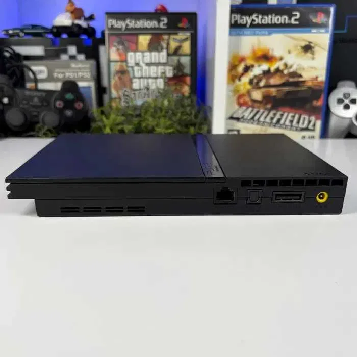 Консоль Sony PlayStation 2 Slim SCPH-7xxx Free MC Boot 16GB Б/У Приставка Плейстейшен 2 Слім Фрі МС Бут асортимент консолей — фото 3