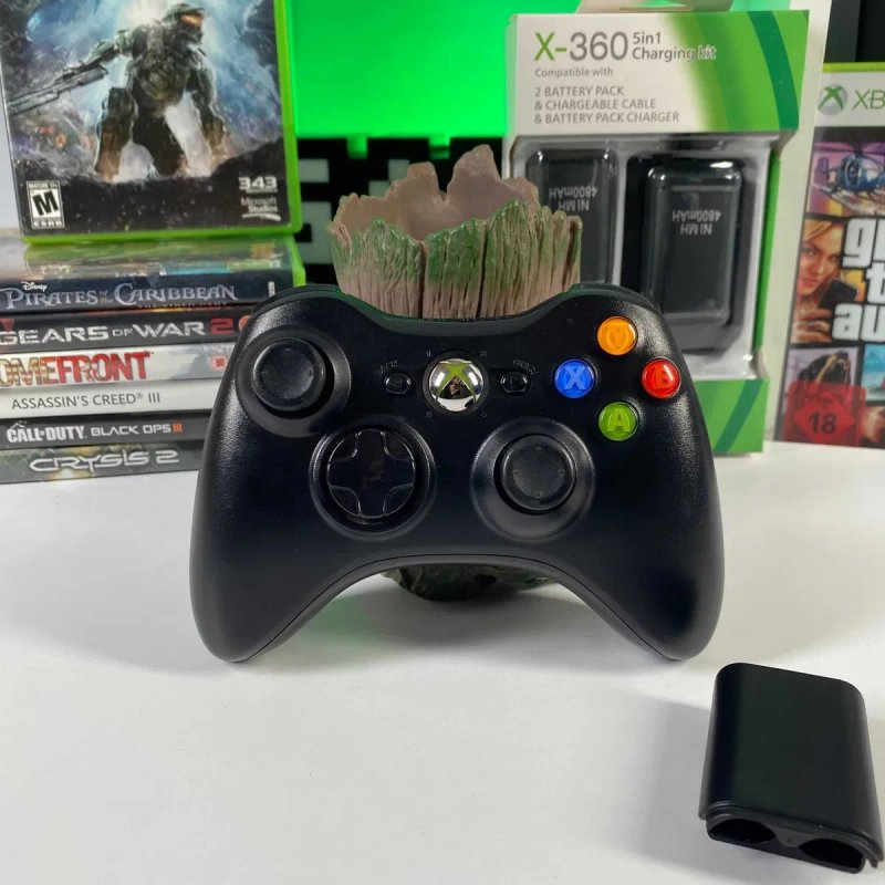 Консоль Xbox 360 S Freeboot приставка Іксбокс Б/У + Геймпад Оригінал + Kinect + 5 встановлених ігор асортимент приставок хбокс — фото 4
