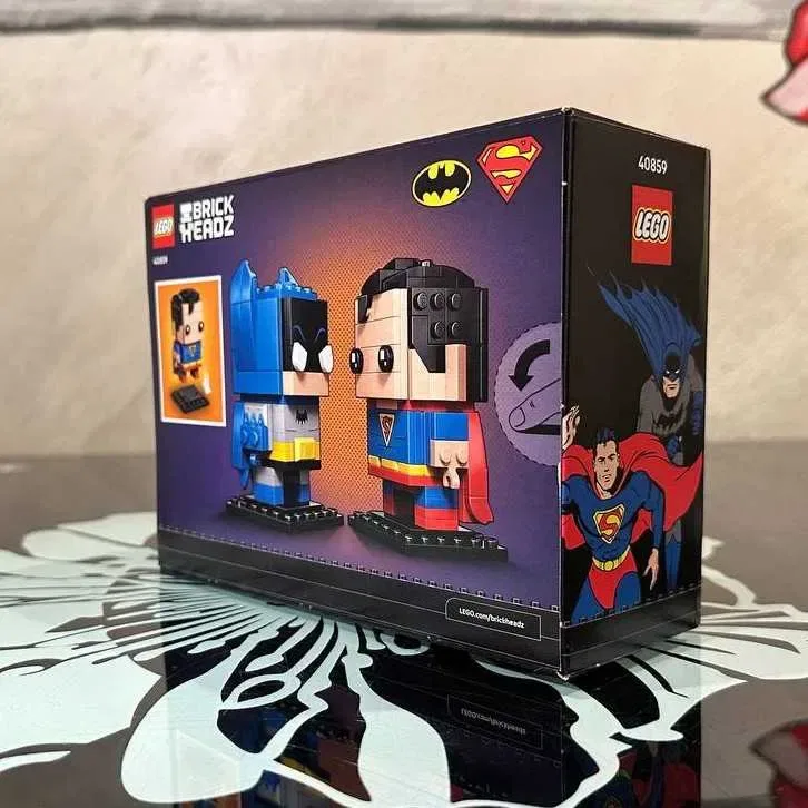 Конструктор LEGO Brick Headz 40859 Фігурки Супермена і Бетмена періоду Золотого віку — фото 3