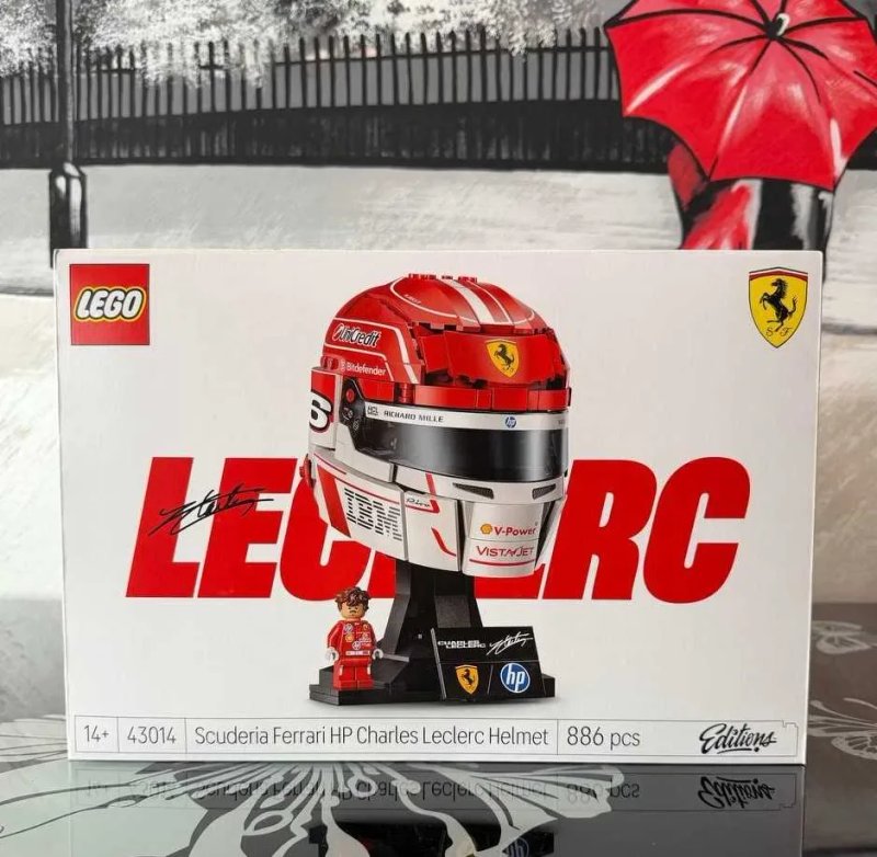 Конструктор LEGO Editions 43014 Шолом Шарля Леклера з команди Scuderia Ferrari HP — фото 2