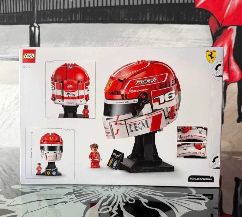 Конструктор LEGO Editions 43014 Шолом Шарля Леклера з команди Scuderia Ferrari HP — фото 3