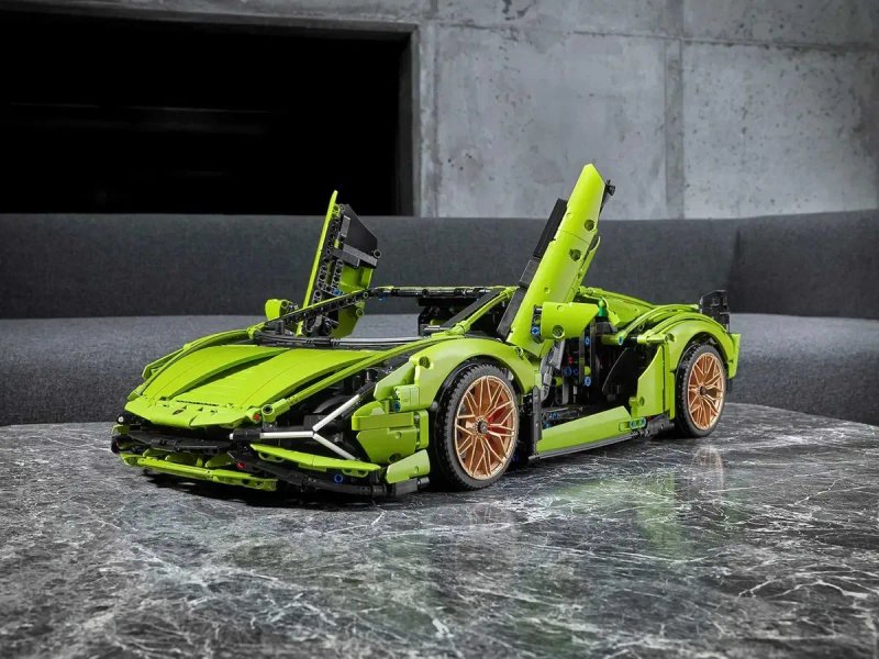 Конструктор Technic Lamborghini Sian FKP 37 (42115) + рамка, 3696 деталей — фото 5