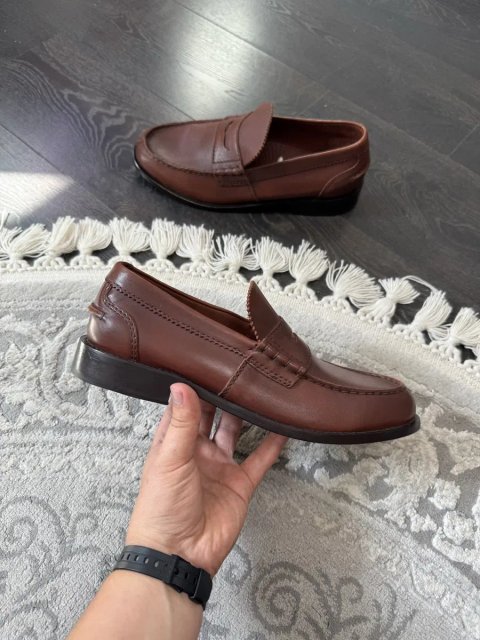 Коричневі шкіряні пені лофери Clarks CraftJames Lofer 43,5 - 27,5 см