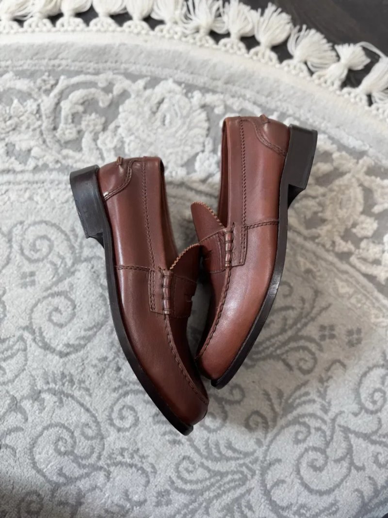 Коричневі шкіряні пені лофери Clarks CraftJames Lofer 43,5 - 27,5 см — фото 5