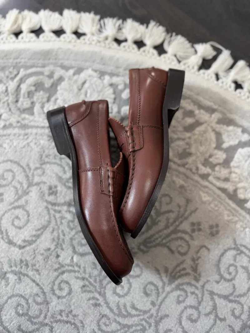 Коричневі шкіряні пені лофери Clarks CraftJames Lofer 43,5 - 27,5 см — фото 6