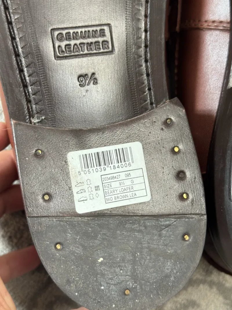 Коричневі шкіряні пені лофери Clarks CraftJames Lofer 43,5 - 27,5 см — фото 8