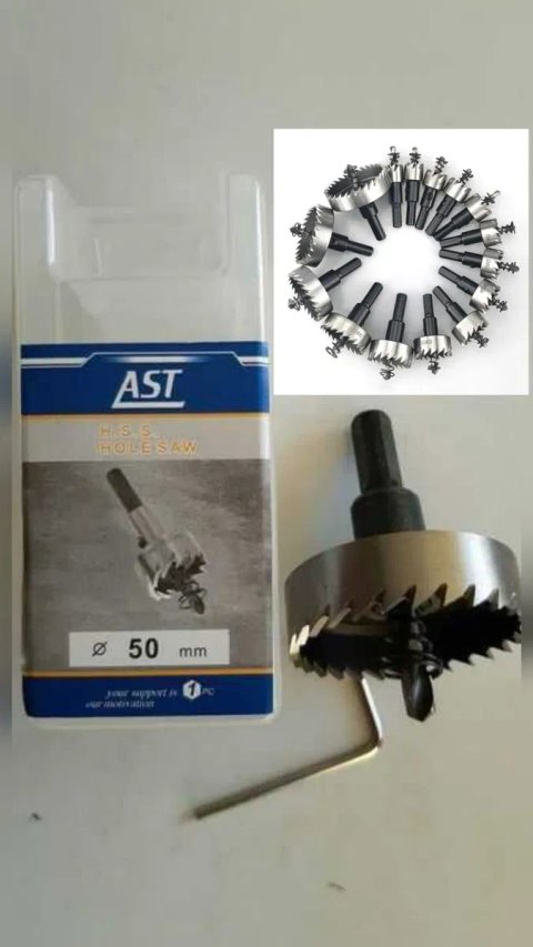 Коронка-сверло по металлу и нержавейке,алюминию HSS, М93 кобальт 14-120 mm