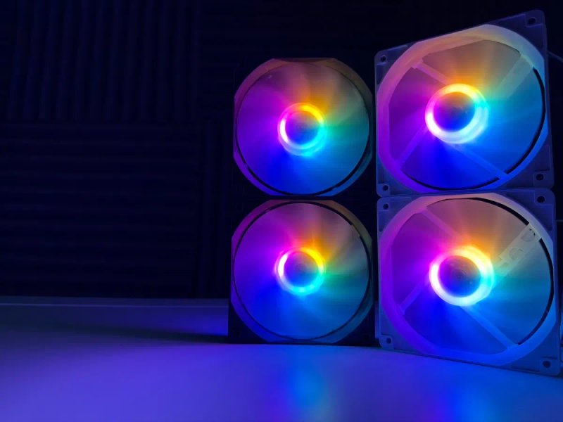 Корпусний Кулер Вентилятор 120mm RGB QiuzAim для ПК Чорний/Білий — фото 4