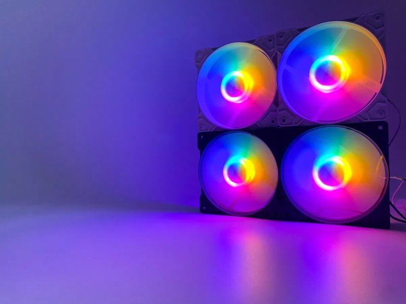 Корпусний Кулер Вентилятор 120mm RGB QiuzAim для ПК Чорний/Білий — фото 5