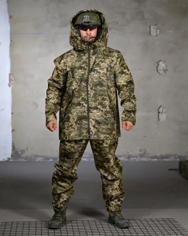 Костюм-дощовик Тактичний ПІКСЕЛЬ! Костюм-дождевик Тактический ПИКСЕЛЬ! Куртка Дощовик + Штани! Водонепроникна Мембрана! Розмір Універсальний! — фото 7