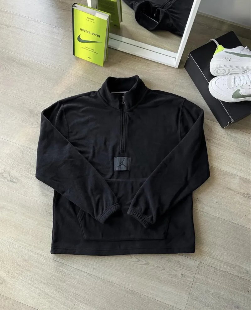 Костюм Nike Jordan Flight Polar Fleece Black Теплый Флис Штаны Худи — фото 3