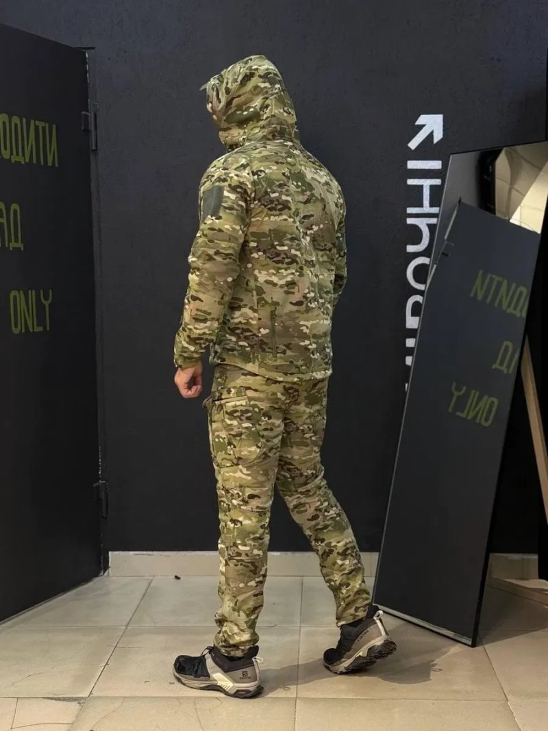 Костюм тактичний військовий Soft Shell Софтшелл Мультикам на флісі куртка штани Outdoor Equipment S-XXXL — фото 8