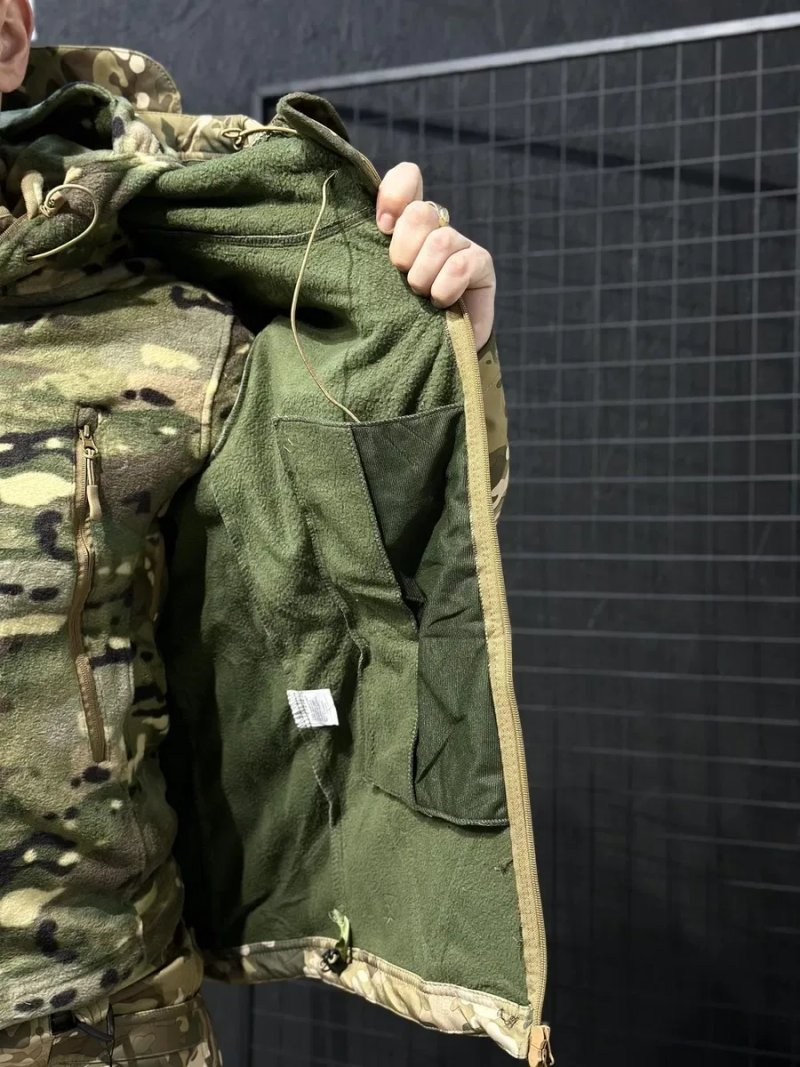 Костюм тактичний військовий VANGUARD Мультикам Soft Shell утеплений Софтшелл куртка + штани Tactical S-XXXXL — фото 4