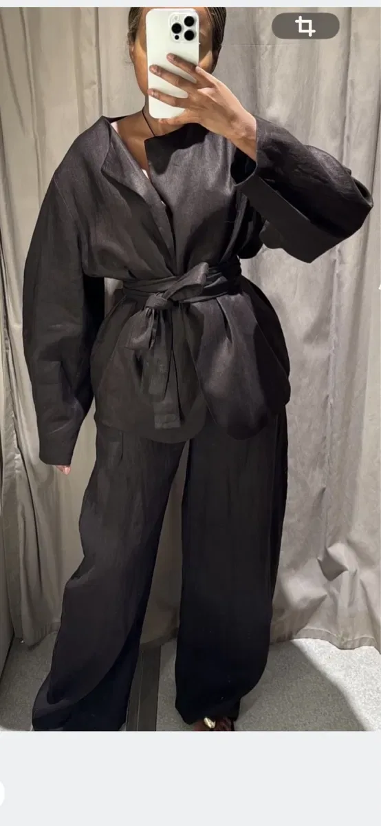 Костюм   Zara оригінал  льняний  льон шоколоад — фото 6