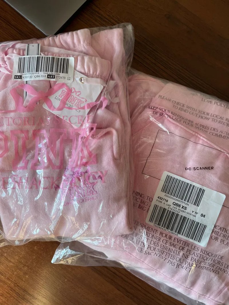 Костюм жіночий вікторія сікрет вільний крій легкий фліс victoria's secret pink - оригінал США — фото 3