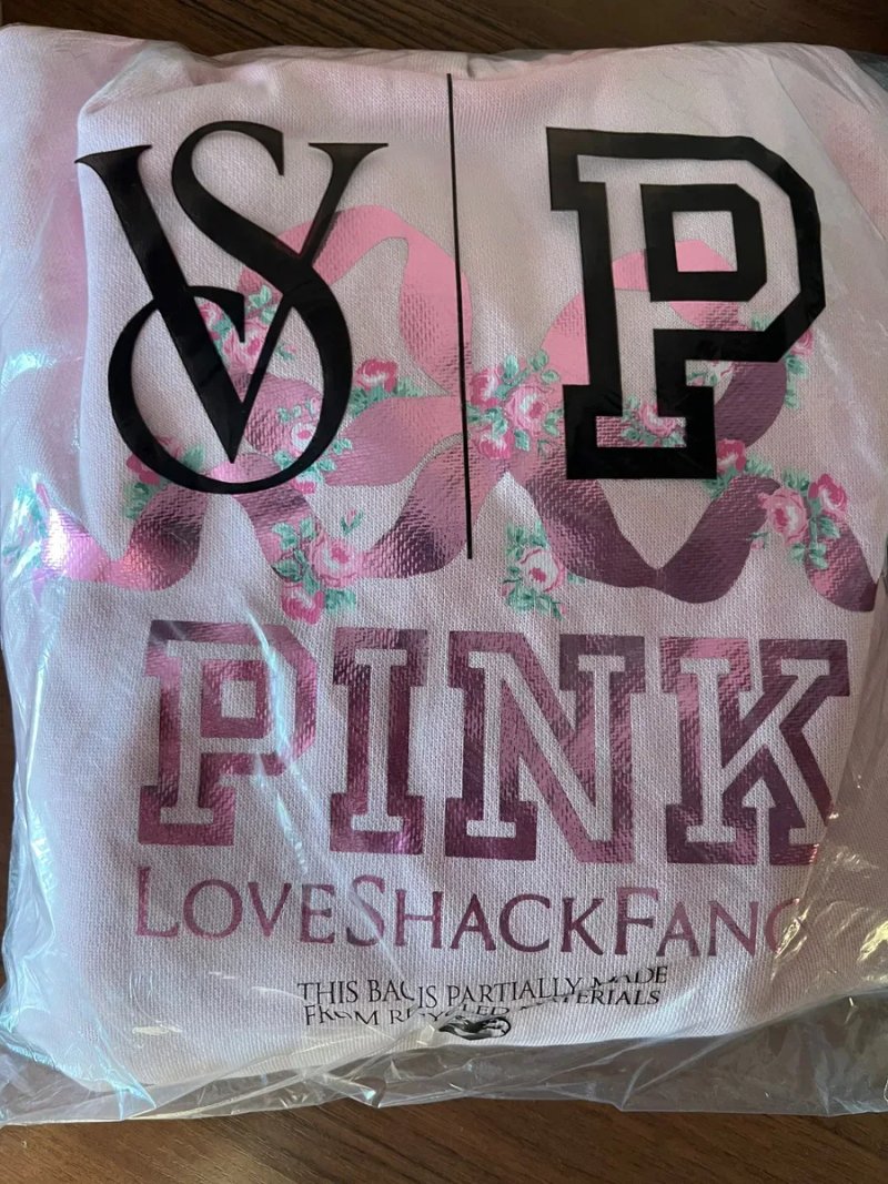 Костюм жіночий вікторія сікрет вільний крій легкий фліс victoria's secret pink - оригінал США — фото 4