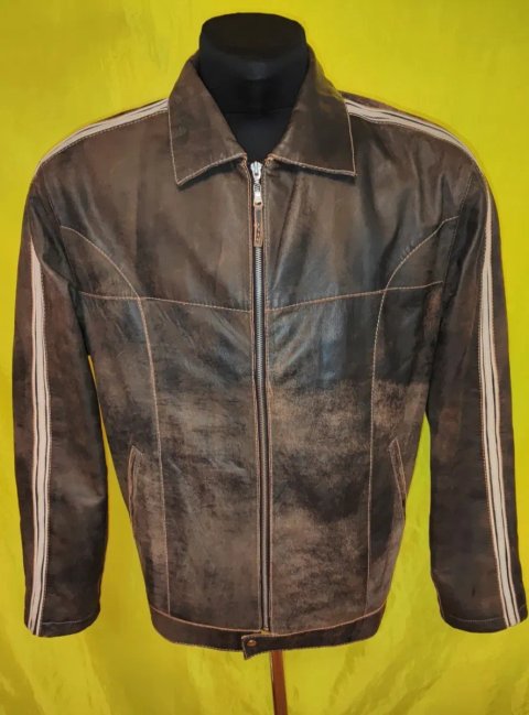 Кожаная куртка Liberty Британия, пилот утепленный, стиль cafe racer, р.52-54