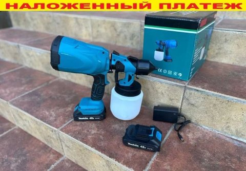Краскопульт аккумуляторный, распылитель краски‼️ Фарбопульт акумуляторний Makita, фарборозпилювач, фарбопульт електричний, пульверизатор для фарби
