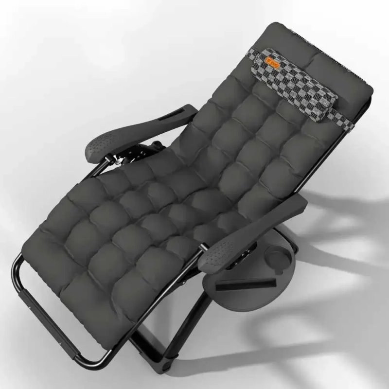 Крісло шезлонг Zero Gravity WCG S14-PP Louis з полотном із шаховим візерунком + чорний матрац — фото 2