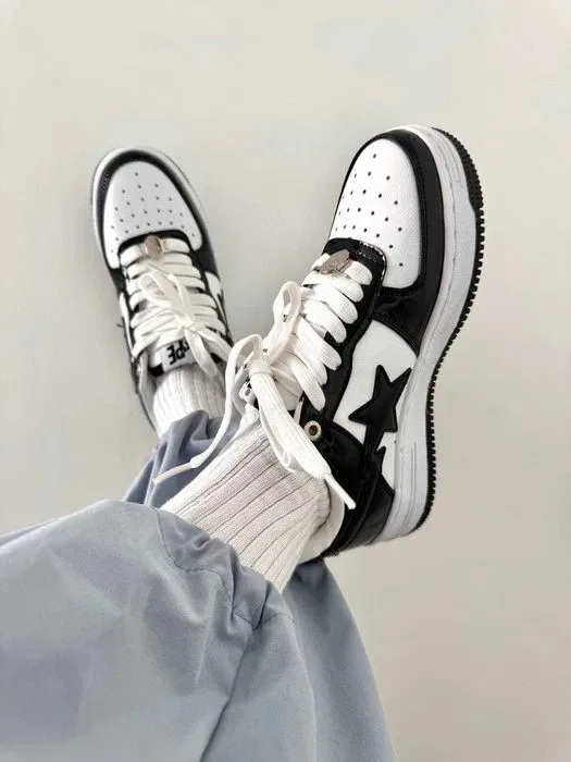 Кросівки A Bathing Ape Bape Sta M2 Black/White premium | Кроссовки жіночі чоловічі — фото 4