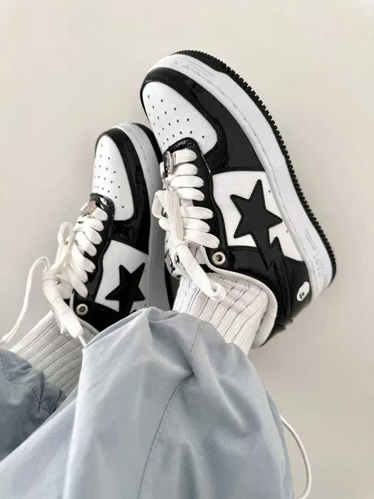 Кросівки A Bathing Ape Bape Sta M2 Black/White premium | Кроссовки жіночі чоловічі — фото 6