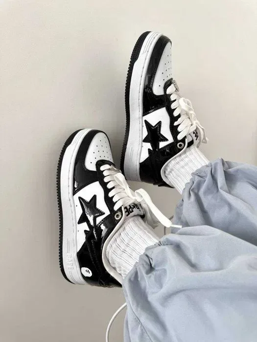 Кросівки A Bathing Ape Bape Sta M2 Black/White premium | Кроссовки жіночі чоловічі — фото 7