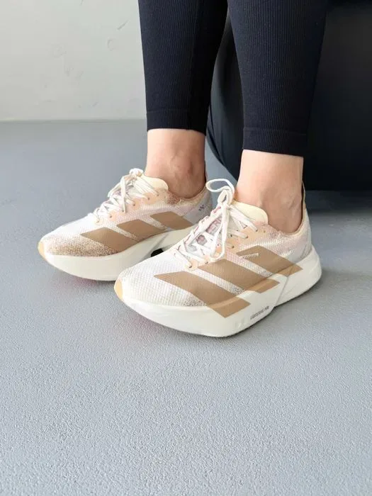 Кросівки Adidas Adizero EVO SL Beige/White premium | Кроссовки Адидас жіночі — фото 3
