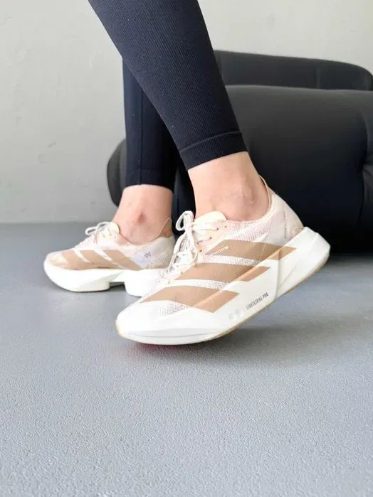 Кросівки Adidas Adizero EVO SL Beige/White premium | Кроссовки Адидас жіночі — фото 4