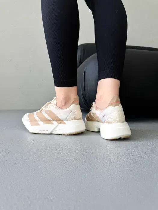 Кросівки Adidas Adizero EVO SL Beige/White premium | Кроссовки Адидас жіночі — фото 5