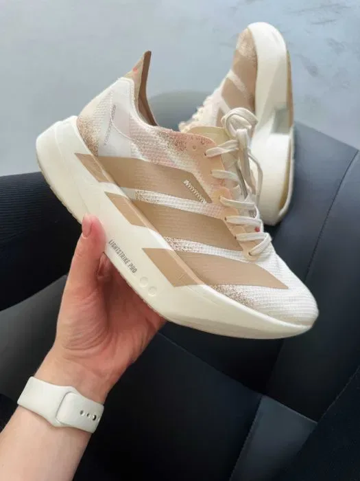 Кросівки Adidas Adizero EVO SL Beige/White premium | Кроссовки Адидас жіночі — фото 7