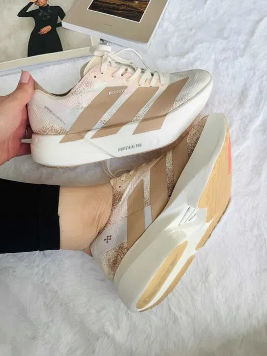 Кросівки Adidas Adizero EVO SL Beige/White premium | Кроссовки Адидас жіночі — фото 8