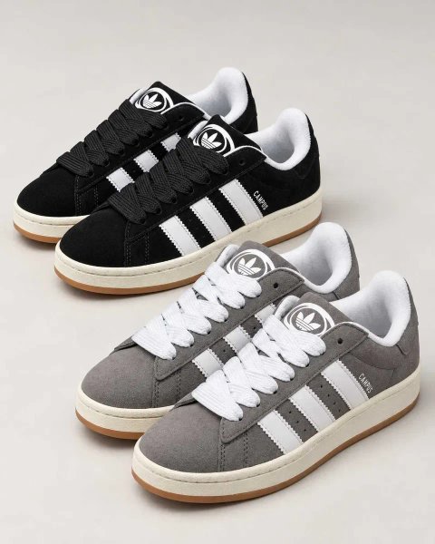 Кросівки Adidas Campus чорні/сірі демісезонні 36-41 без передоплати
