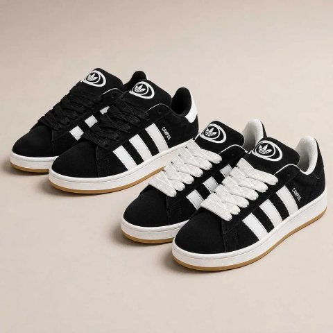 Кросівки Adidas Campus чорні та чорно-білі замшеві унісекс 37-41 без передоплати