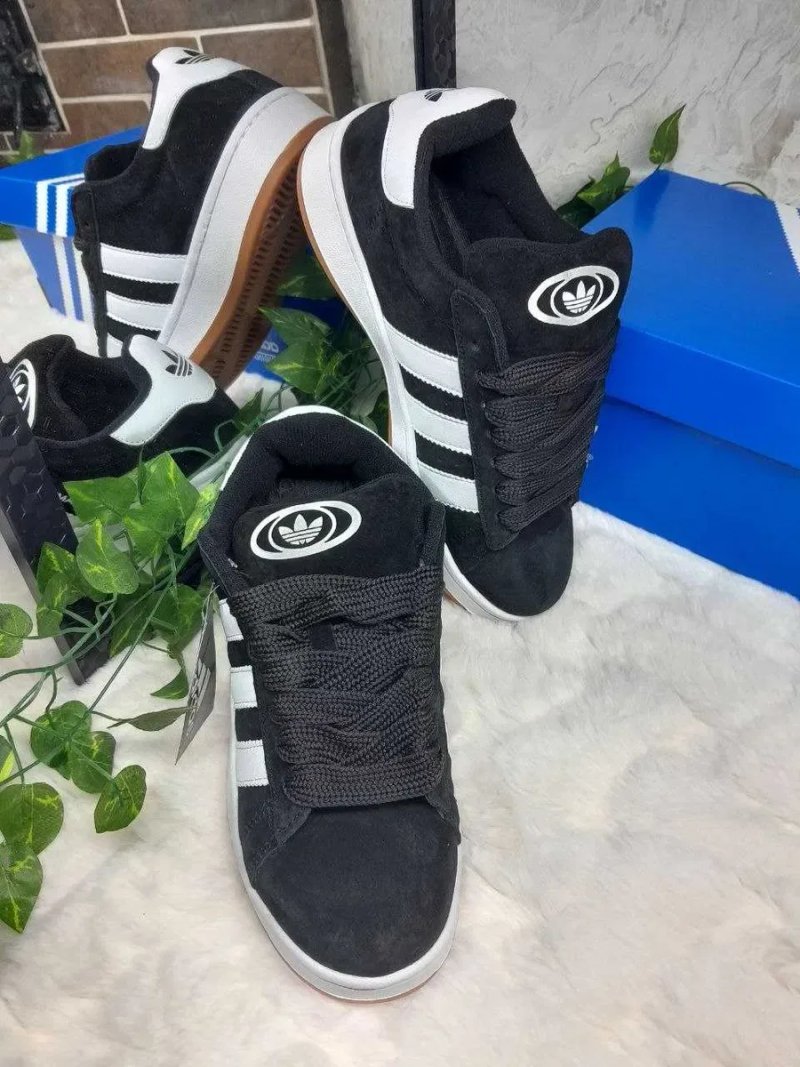 Кросівки Adidas Campus чорні та чорно-білі замшеві унісекс 37-41 без передоплати — фото 4
