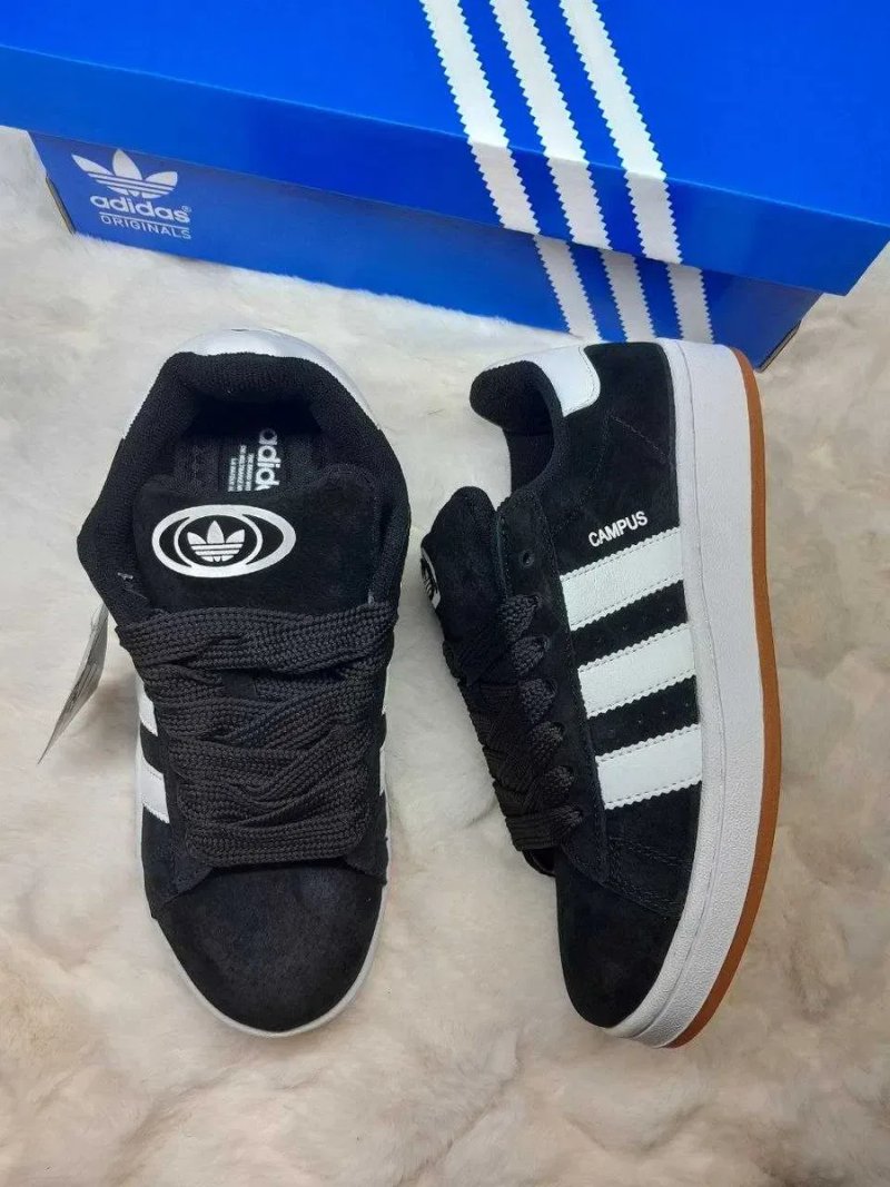 Кросівки Adidas Campus чорні та чорно-білі замшеві унісекс 37-41 без передоплати — фото 5