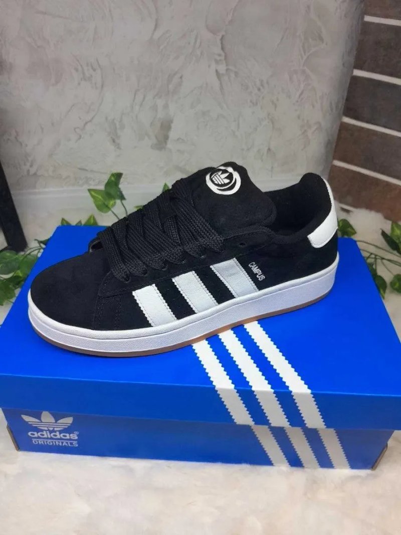 Кросівки Adidas Campus чорні та чорно-білі замшеві унісекс 37-41 без передоплати — фото 6