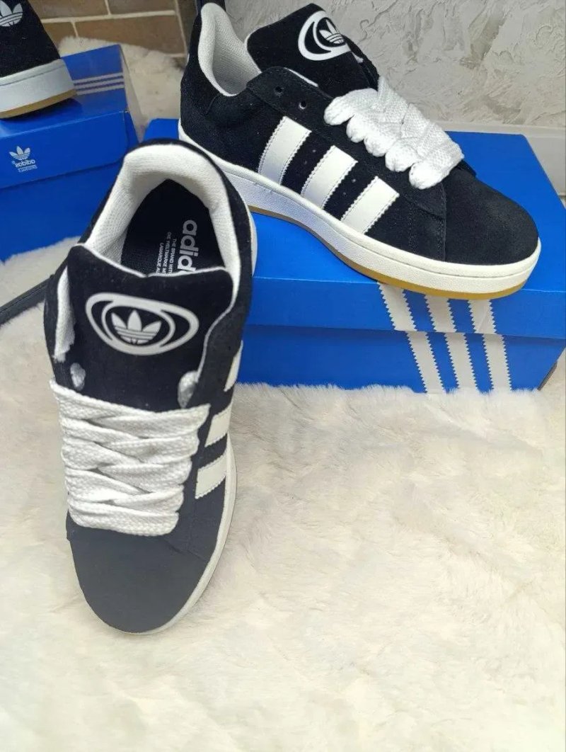 Кросівки Adidas Campus чорні та чорно-білі замшеві унісекс 37-41 без передоплати — фото 8