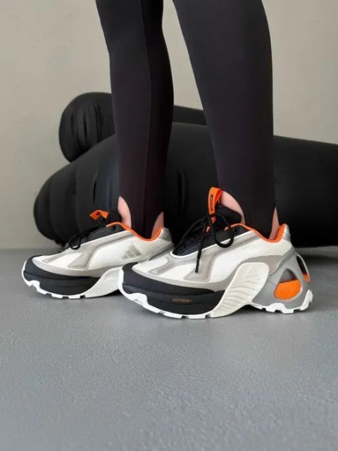 Кросівки Adidas Edge Runner White/Black/Orange premium | Кроссовки Адидас жіночі чоловічі