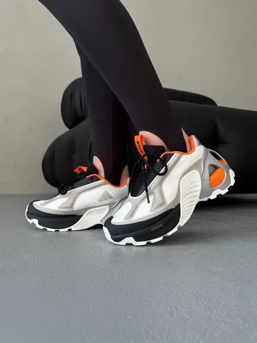 Кросівки Adidas Edge Runner White/Black/Orange premium | Кроссовки Адидас жіночі чоловічі — фото 2