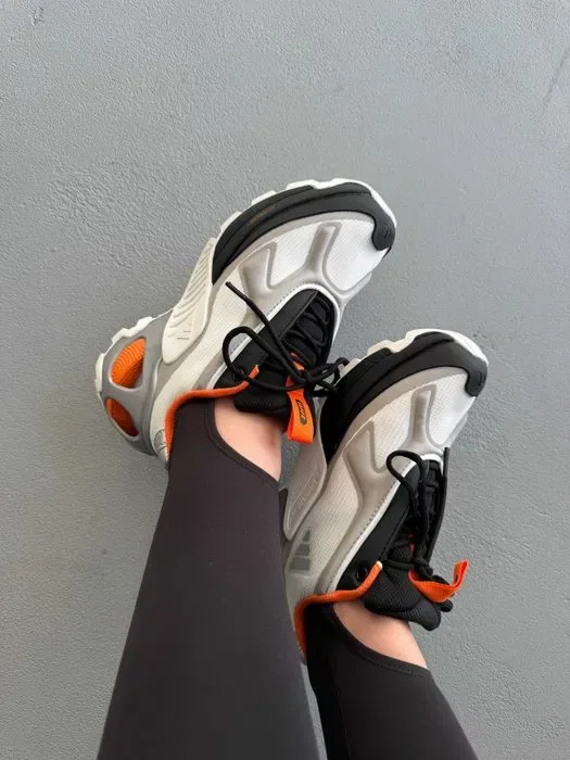 Кросівки Adidas Edge Runner White/Black/Orange premium | Кроссовки Адидас жіночі чоловічі — фото 5