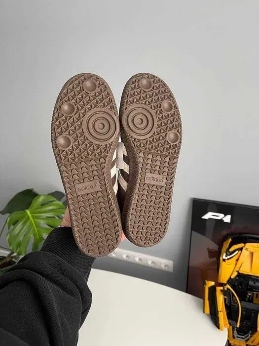 Кросівки Adidas Samba OG Dark Brown Beige Gum premium | Кроссовки Адидас жіночі — фото 7