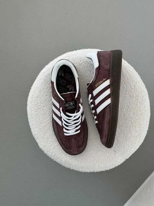 Кросівки Adidas Spezial Brown/White premium | Кроссовки Адидас жіночі чоловічі — фото 3