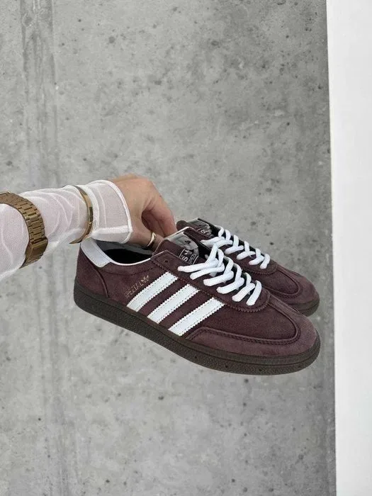 Кросівки Adidas Spezial Brown/White premium | Кроссовки Адидас жіночі чоловічі — фото 4