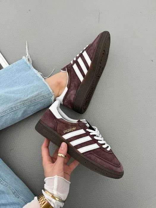 Кросівки Adidas Spezial Brown/White premium | Кроссовки Адидас жіночі чоловічі — фото 5